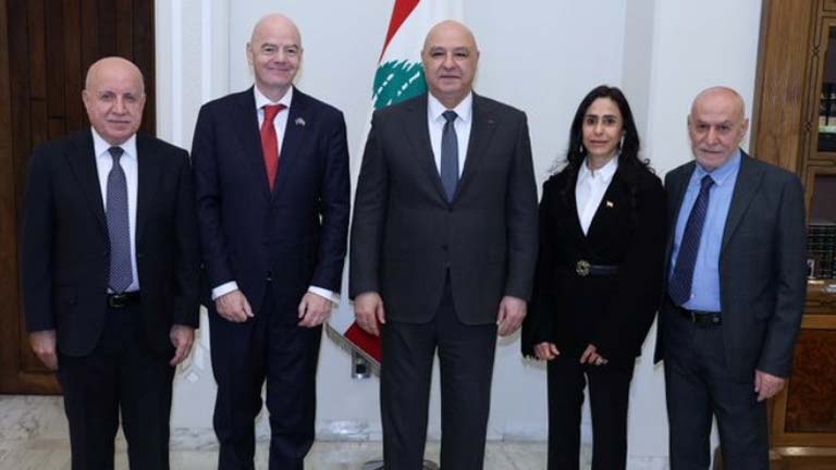 الرئيس عون استقبل رئيس “الفيفا” شاكرًا دعمه لكرة القدم اللبنانية ومبادراته في تطويرها