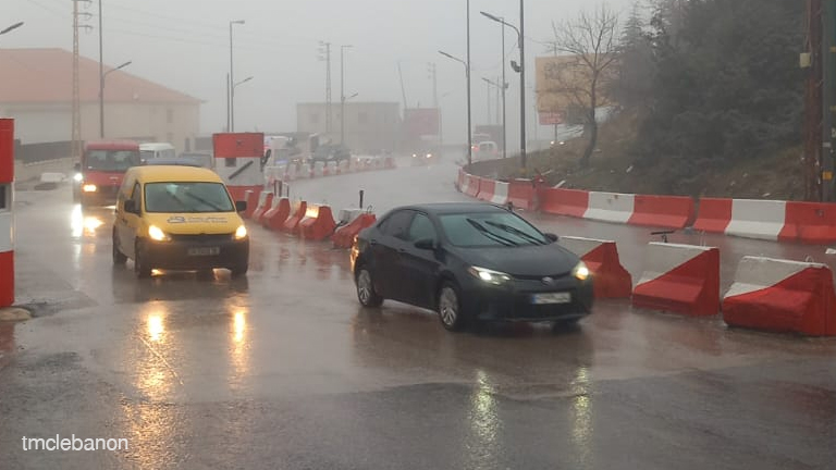 طريق ضهر البيدر سالكة حاليا امام جميع المركبات