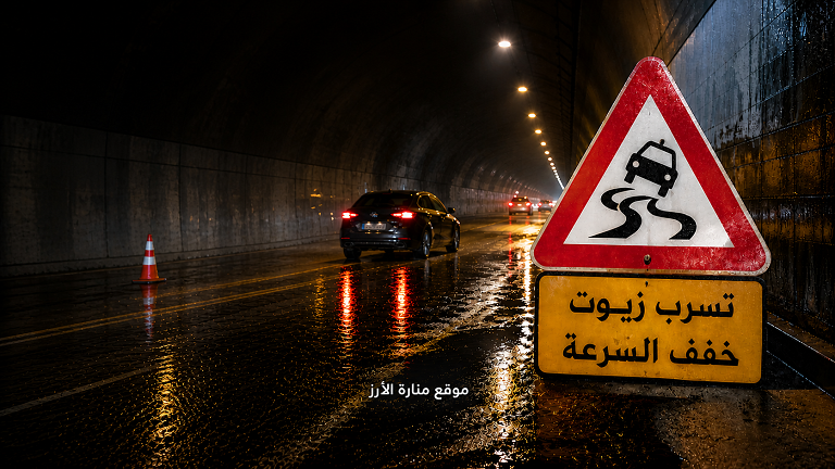 تحذير مروري: تسرب زيوت عند نفق الصياد باتجاه غاليري سمعان